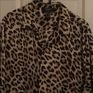 Men’s leopard silk like top
